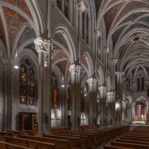 Éclairages Basilique Notre-Dame, Genève